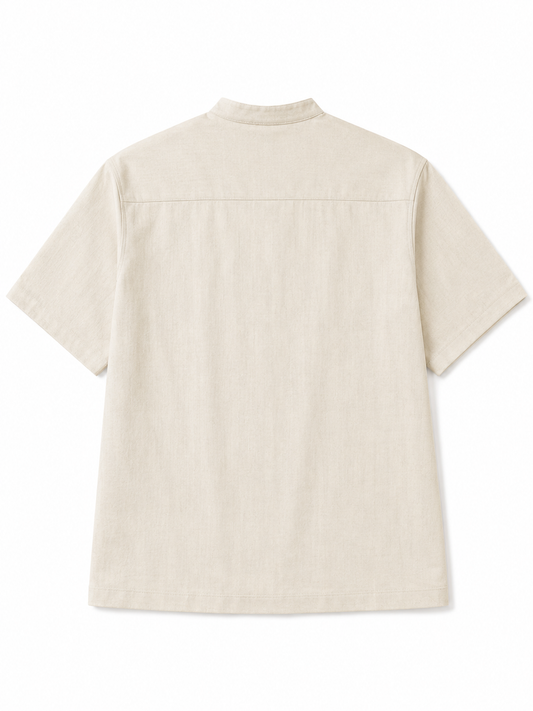 Crease Tee- button shirt