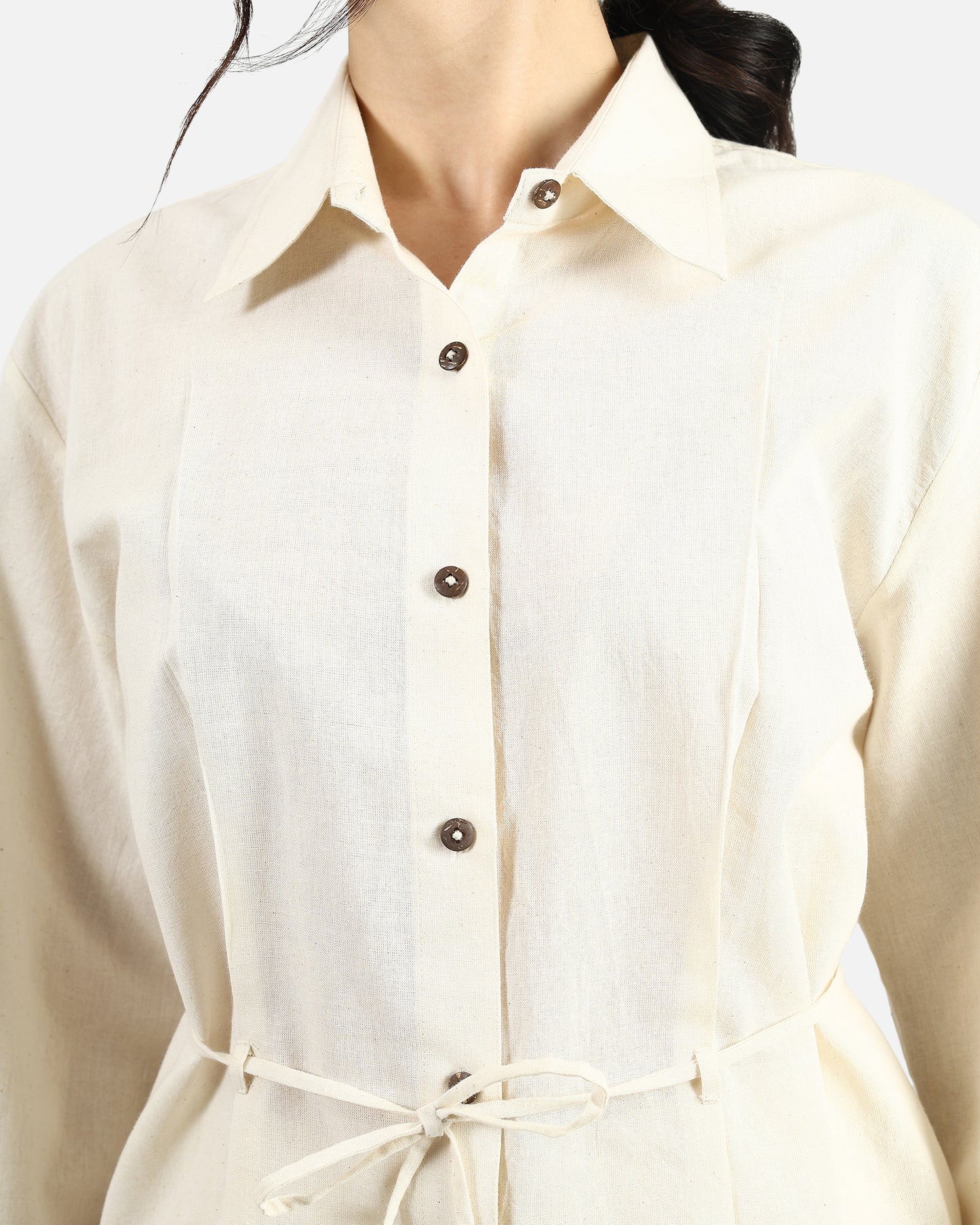 Flare Sleeve Cotton Shirt