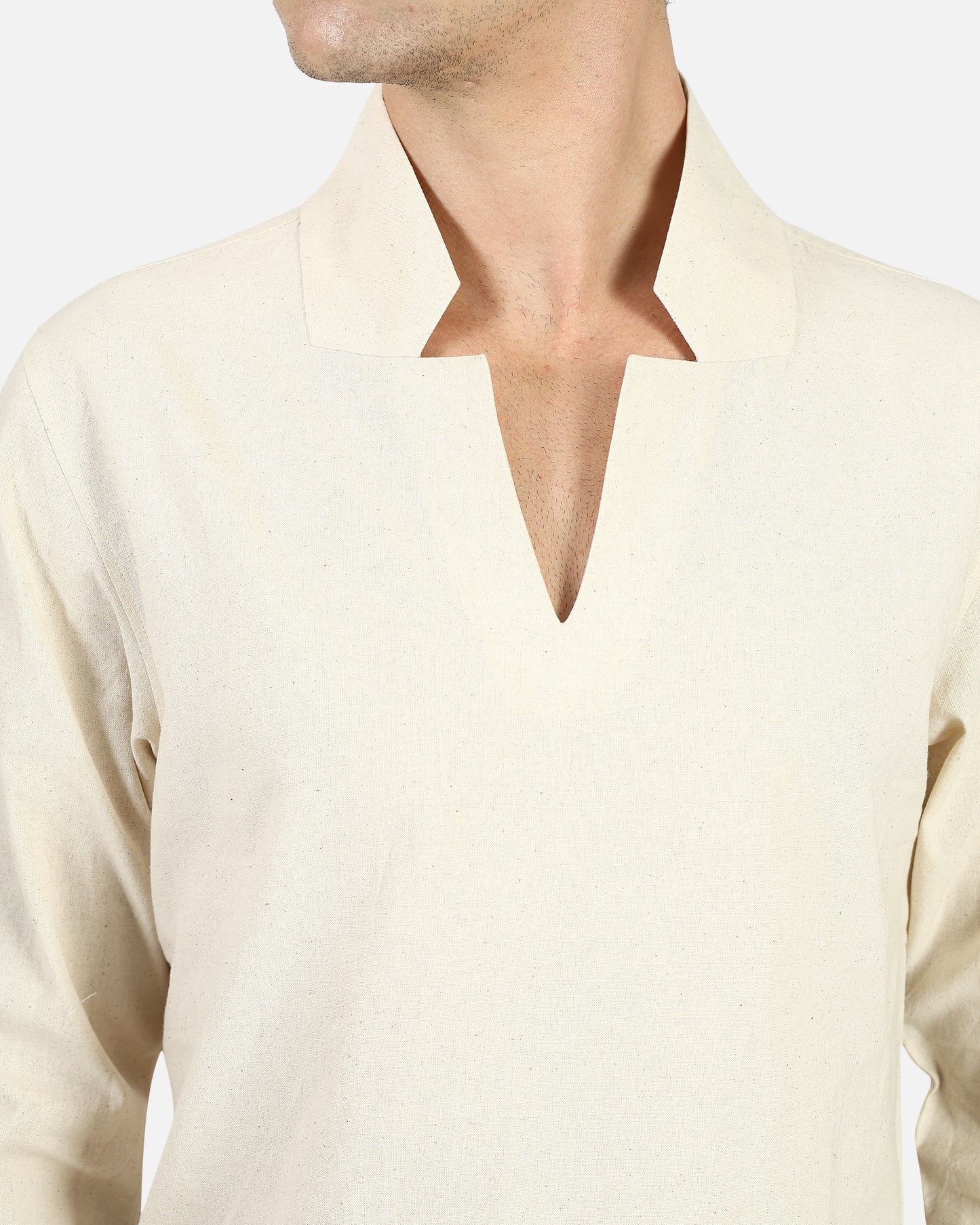 V-notch Collar Pullover Shirt