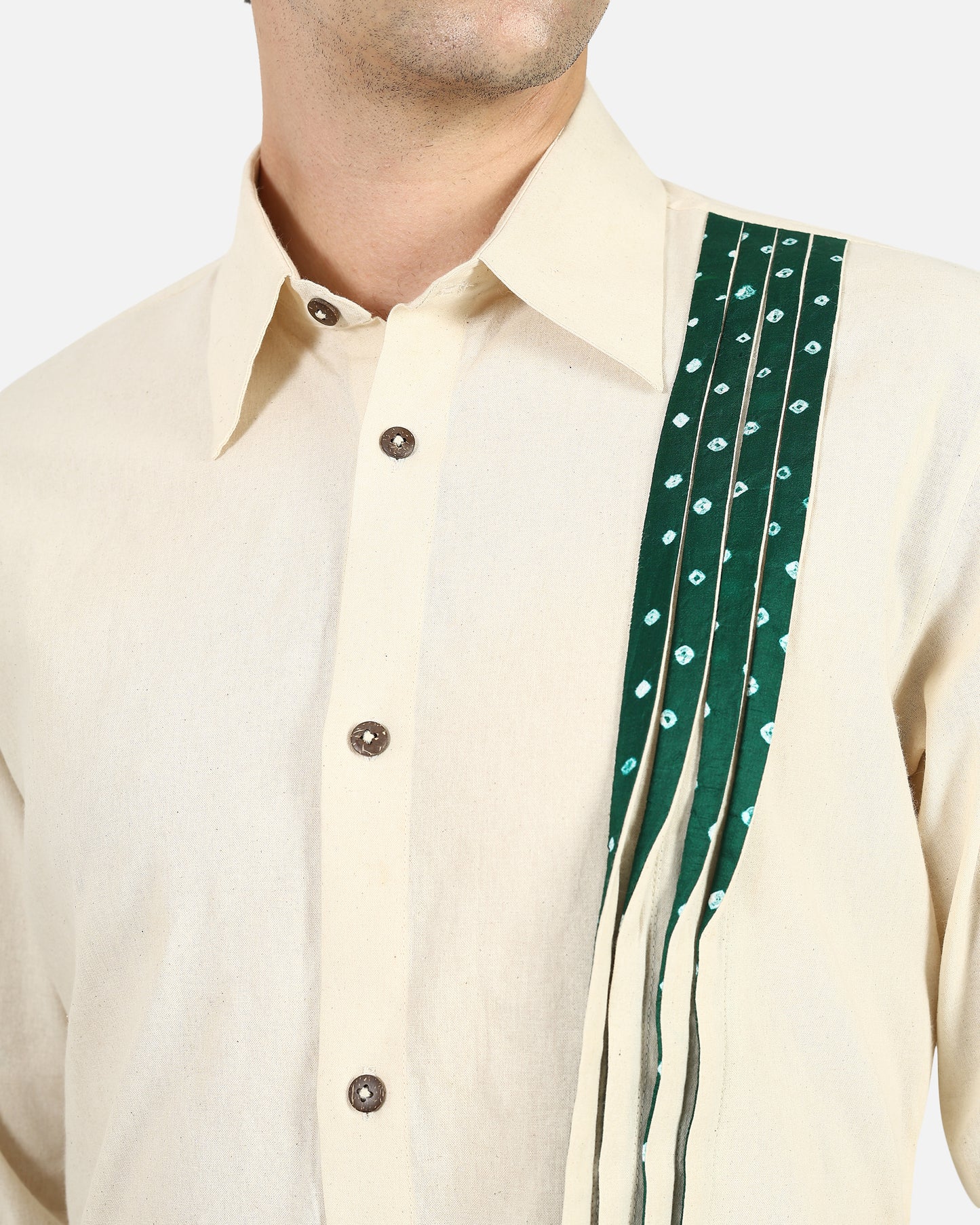Deconstruct Bandhani Pleat Shirt