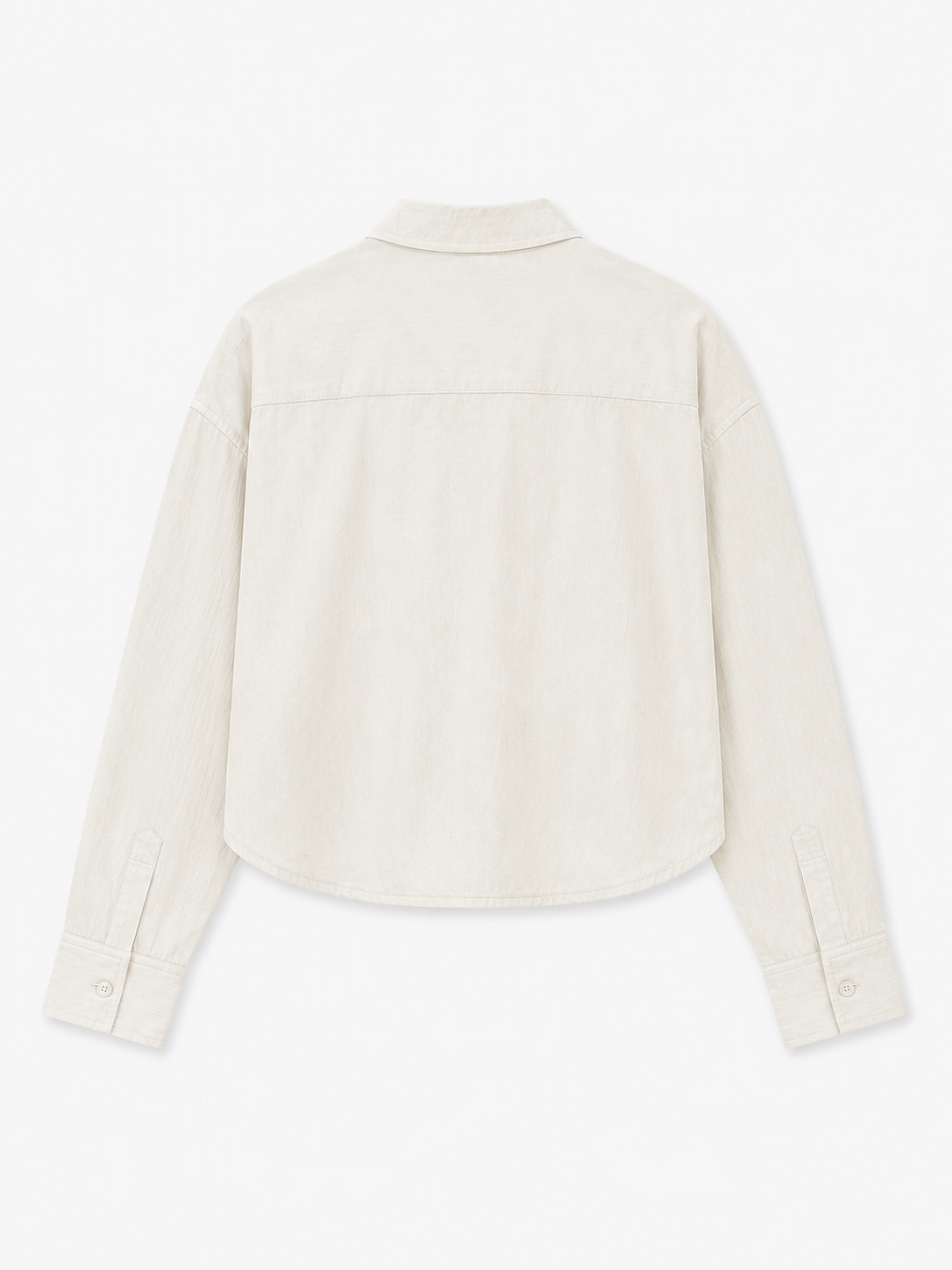 Ivory Wrap Crop Shirt