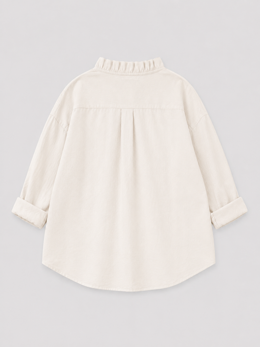 Ruffle-Trim Relaxed Shirt