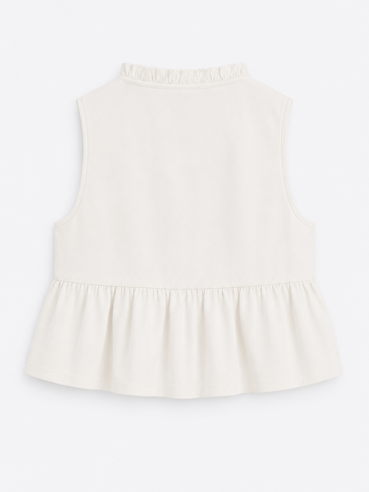Ruffle Tie Vest