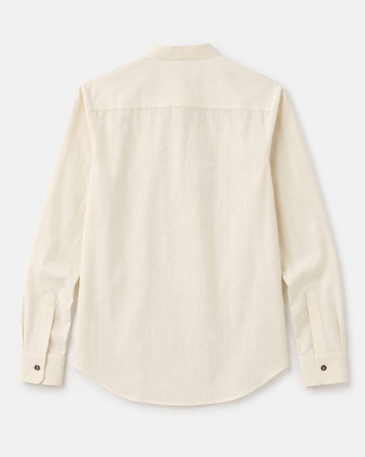 Ecru Collar Cowl Shirt