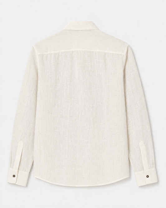 Pale Grid Linen Shirt