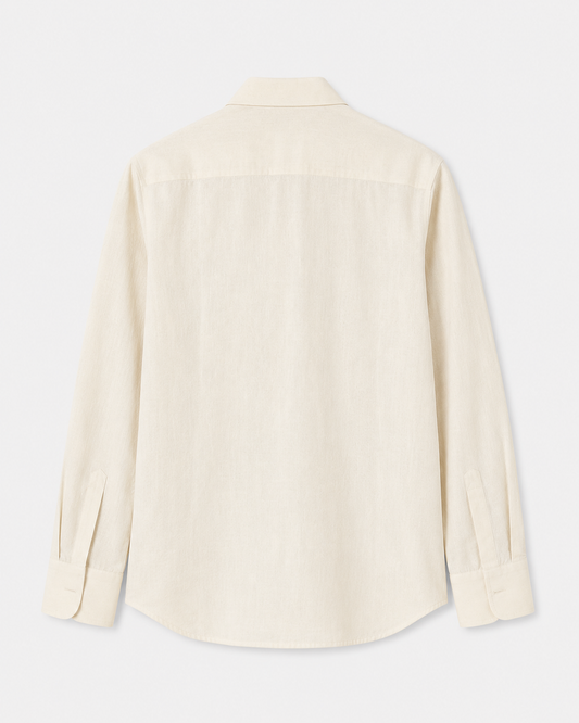 solid placket cottonpullover shirt