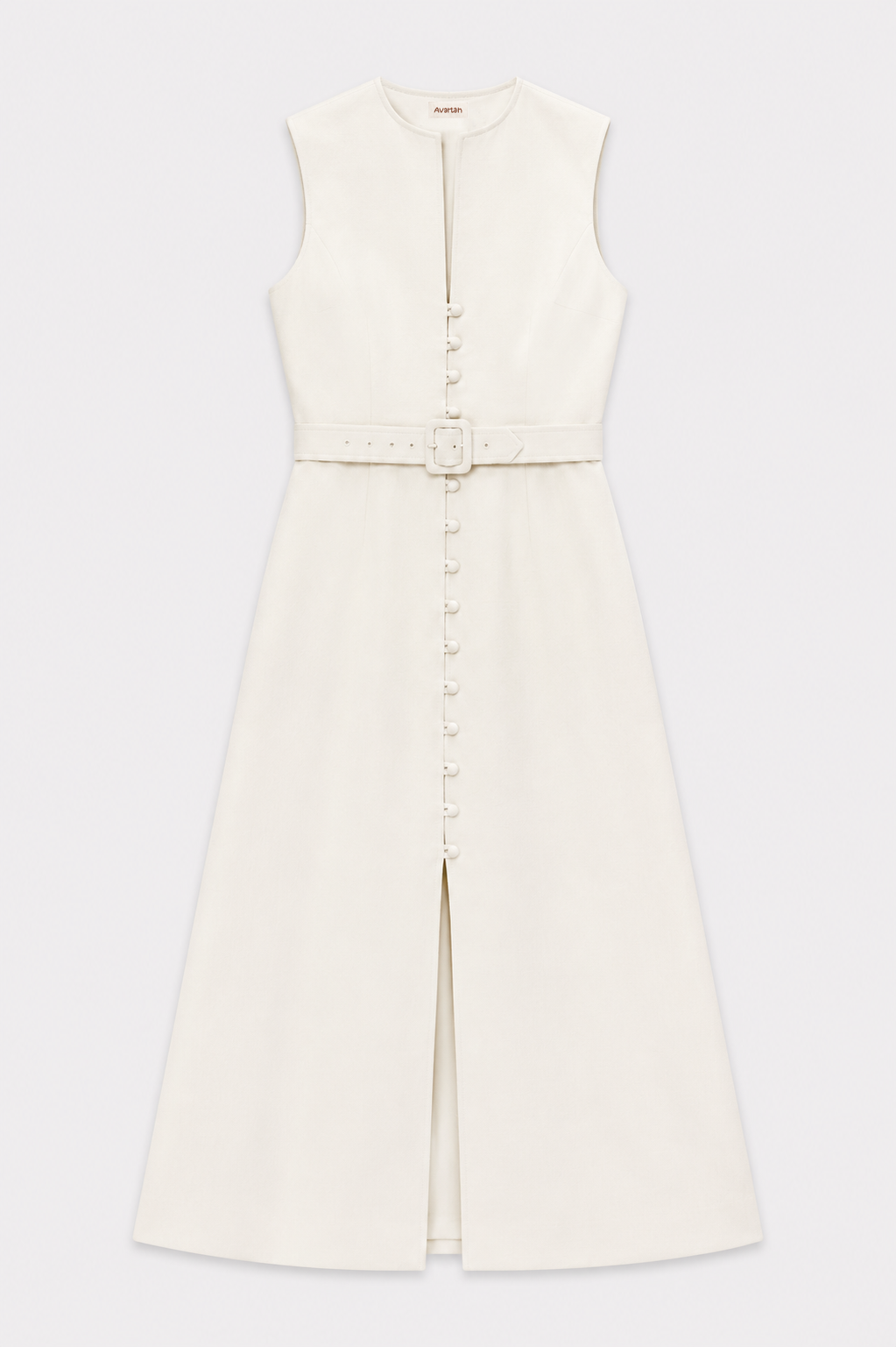 Belted Column Dress