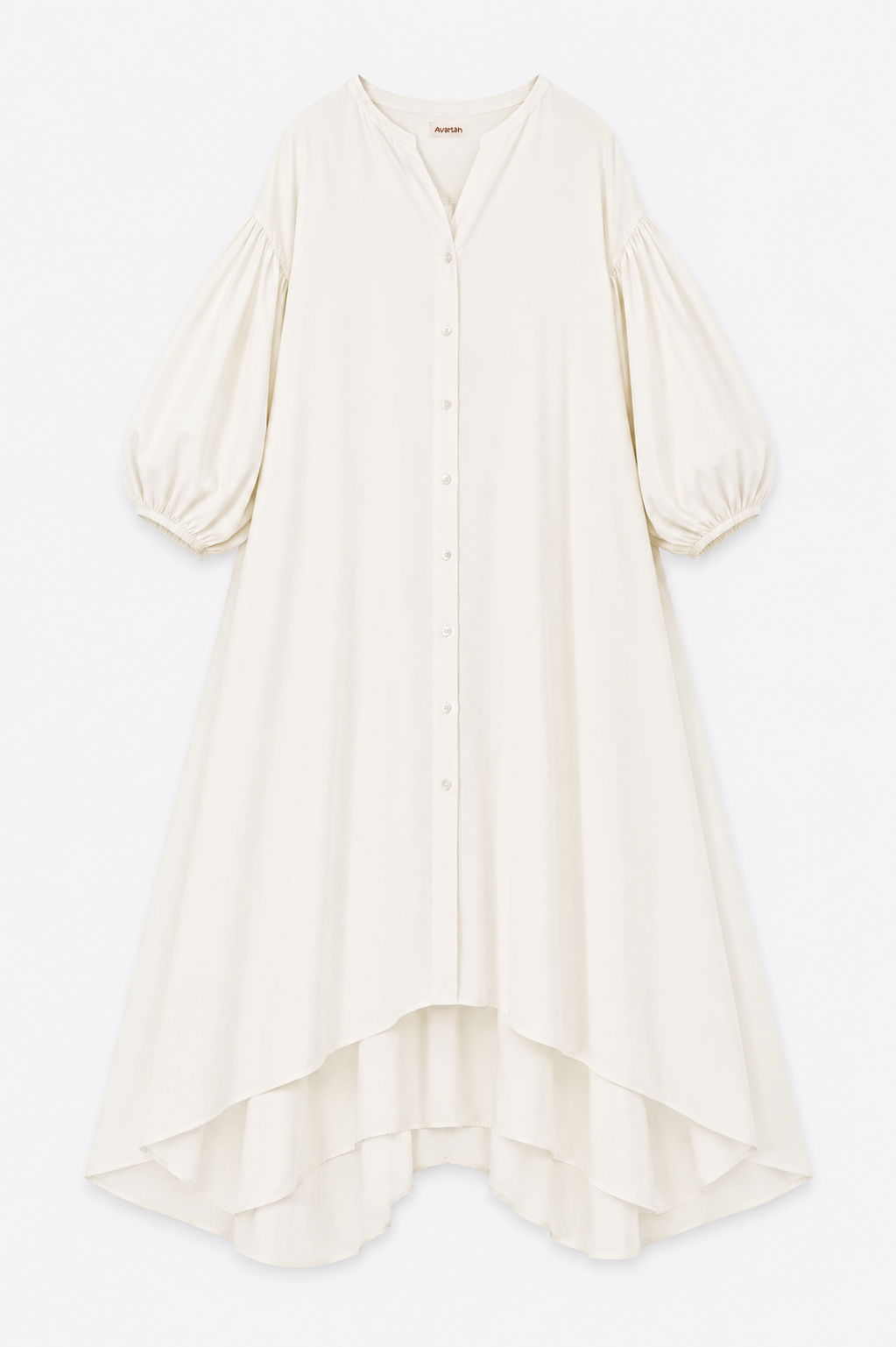 Cloudfall Balloon-Sleeve Dress
