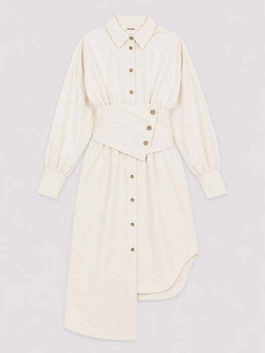 Corset Waist Shirt Dress