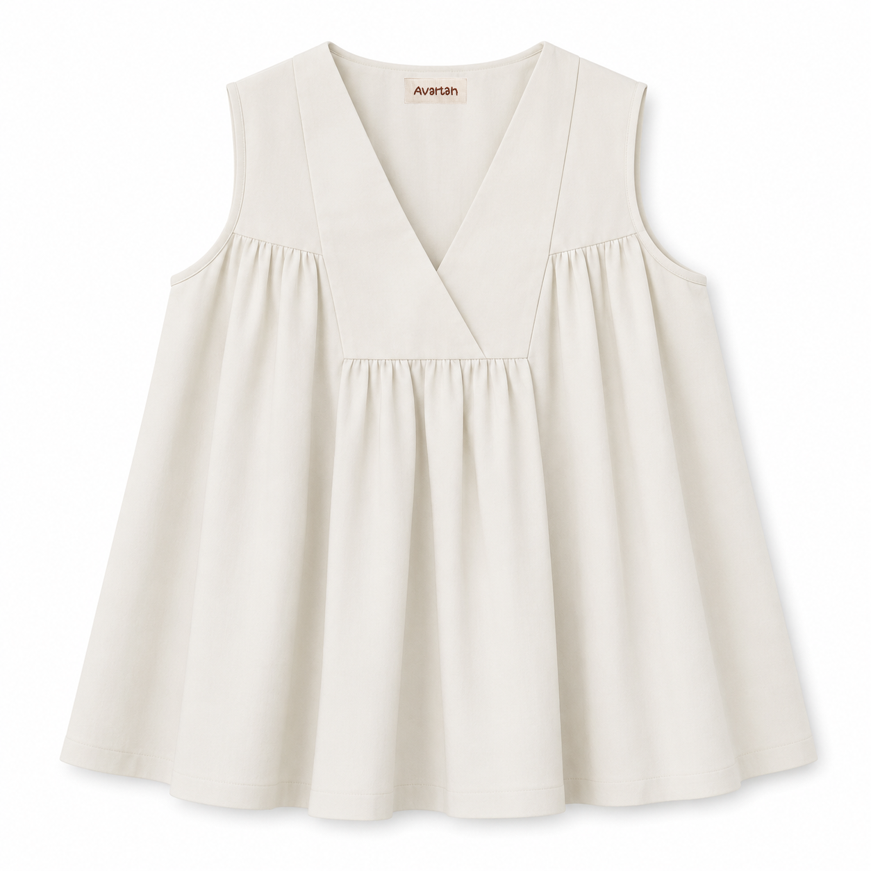 Gathered V-Yoke Top