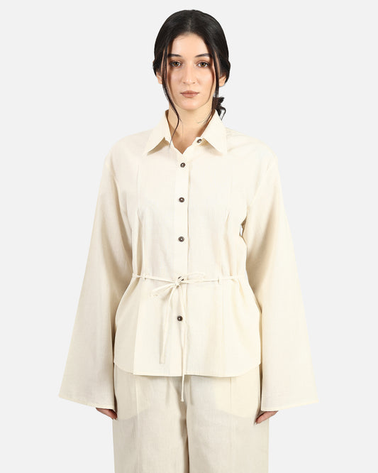 Flare Sleeve Cotton Shirt