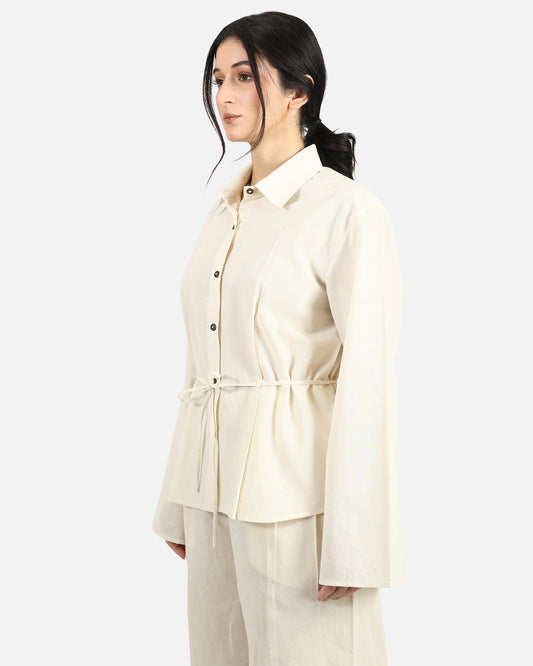 Flare Sleeve Cotton Shirt