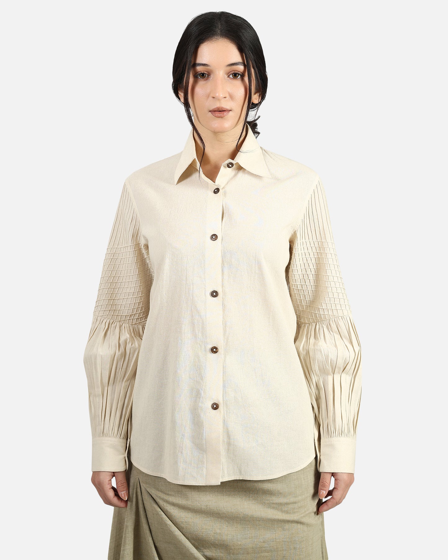 Lattice Sleeve Shirt