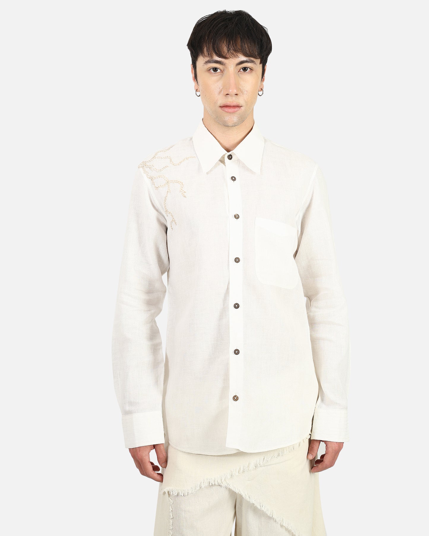 Contour Shoulder Cotton Shirt