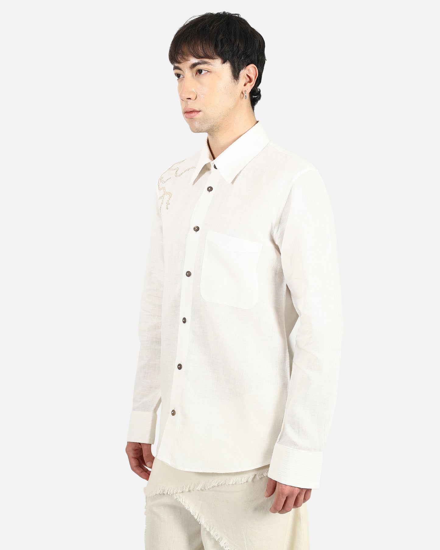 Contour Shoulder Cotton Shirt