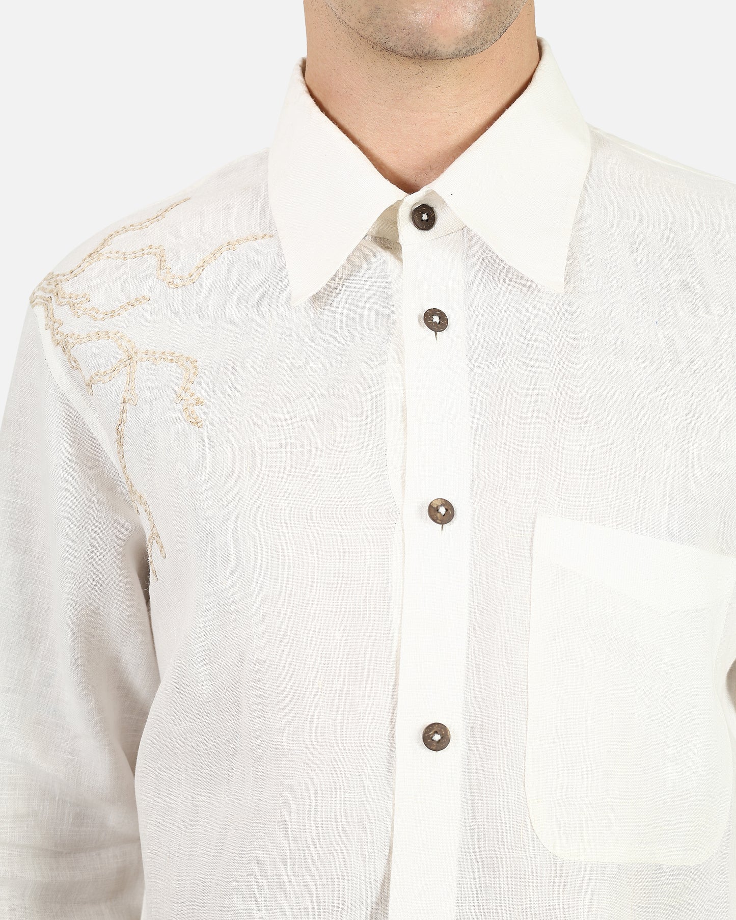 Contour Shoulder Cotton Shirt