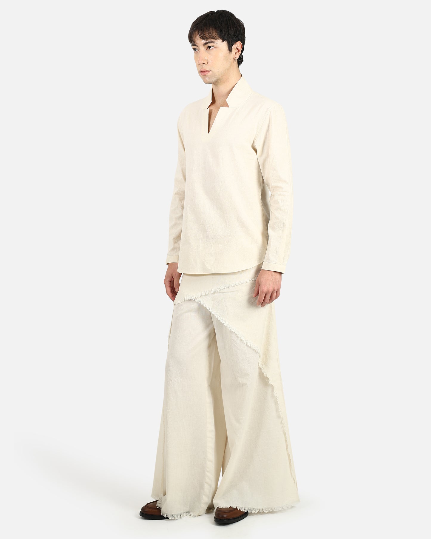 V-notch Collar Pullover Shirt