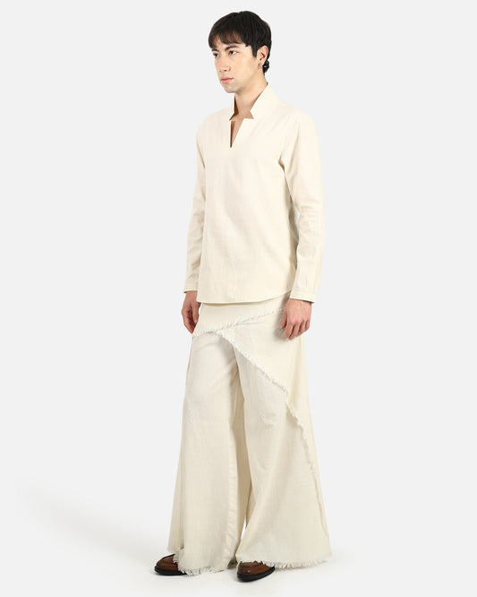 V-notch Collar Pullover Shirt