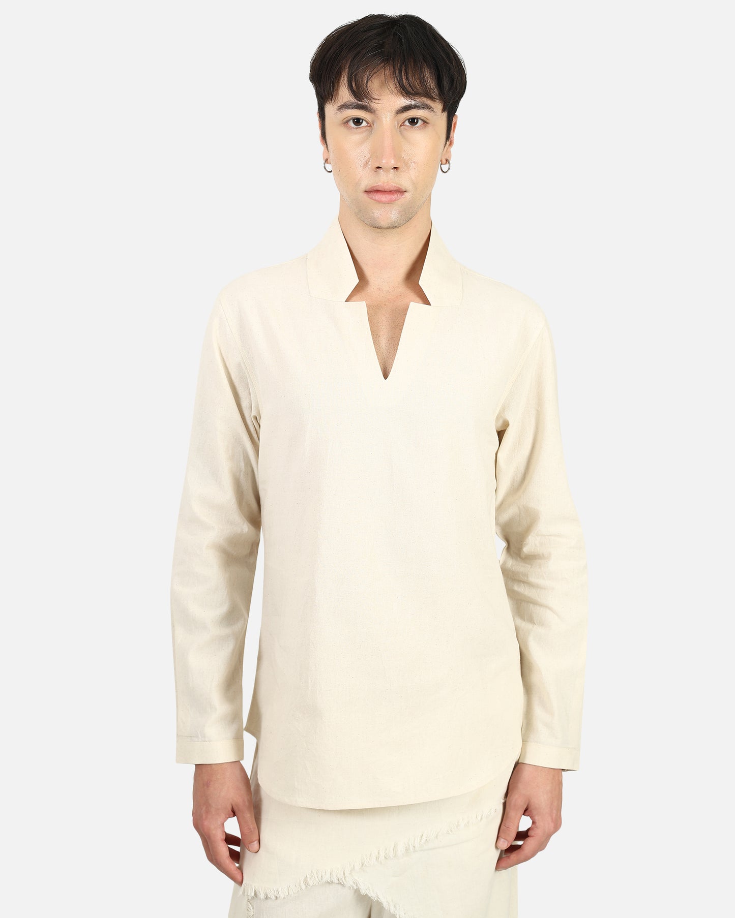 V-notch Collar Pullover Shirt