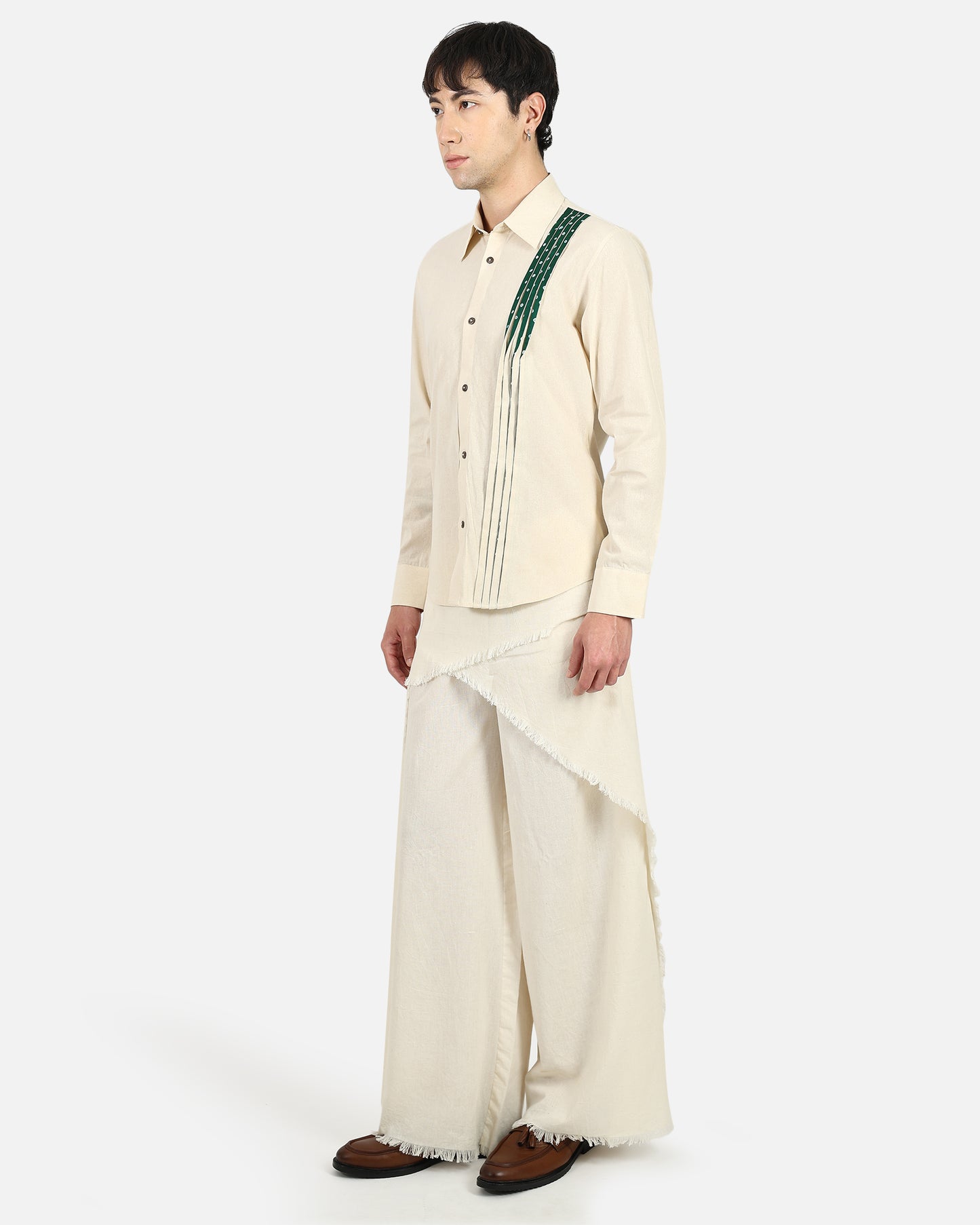 Deconstruct Bandhani Pleat Shirt
