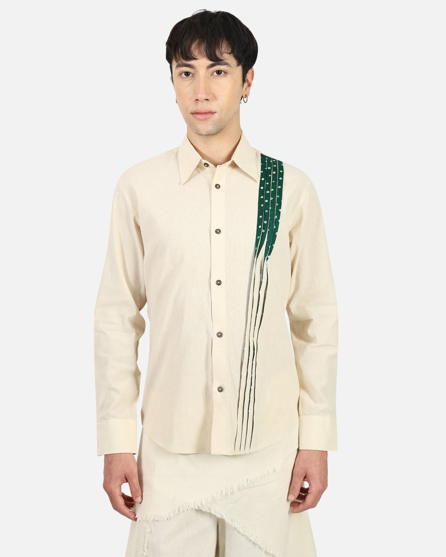 Deconstruct Bandhani Pleat Shirt