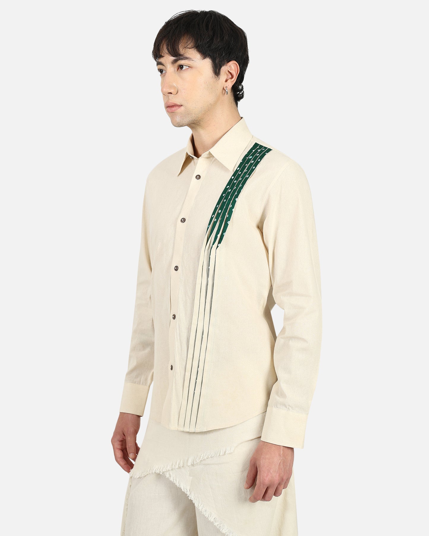 Deconstruct Bandhani Pleat Shirt