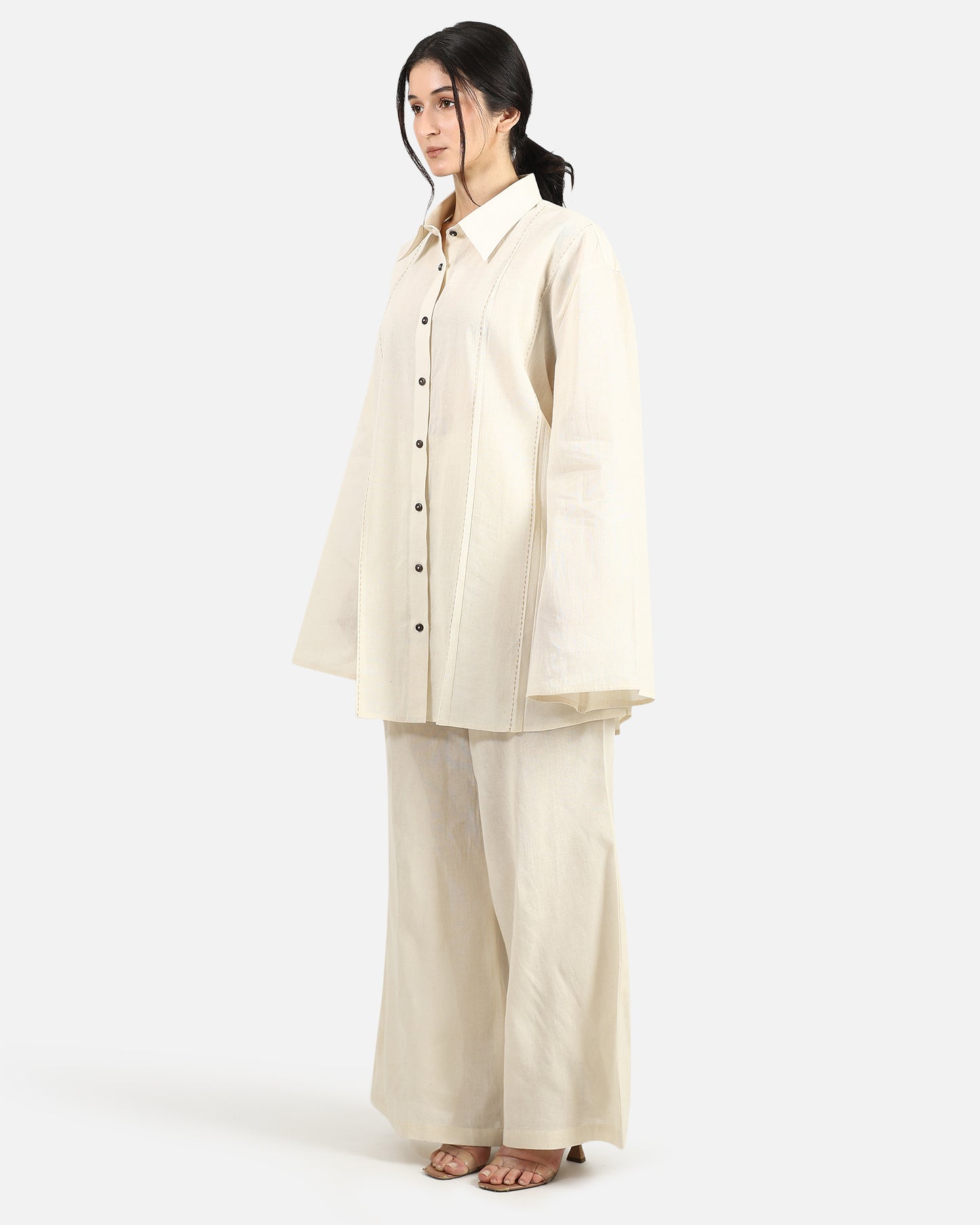 Oversized Pintucked Tunic