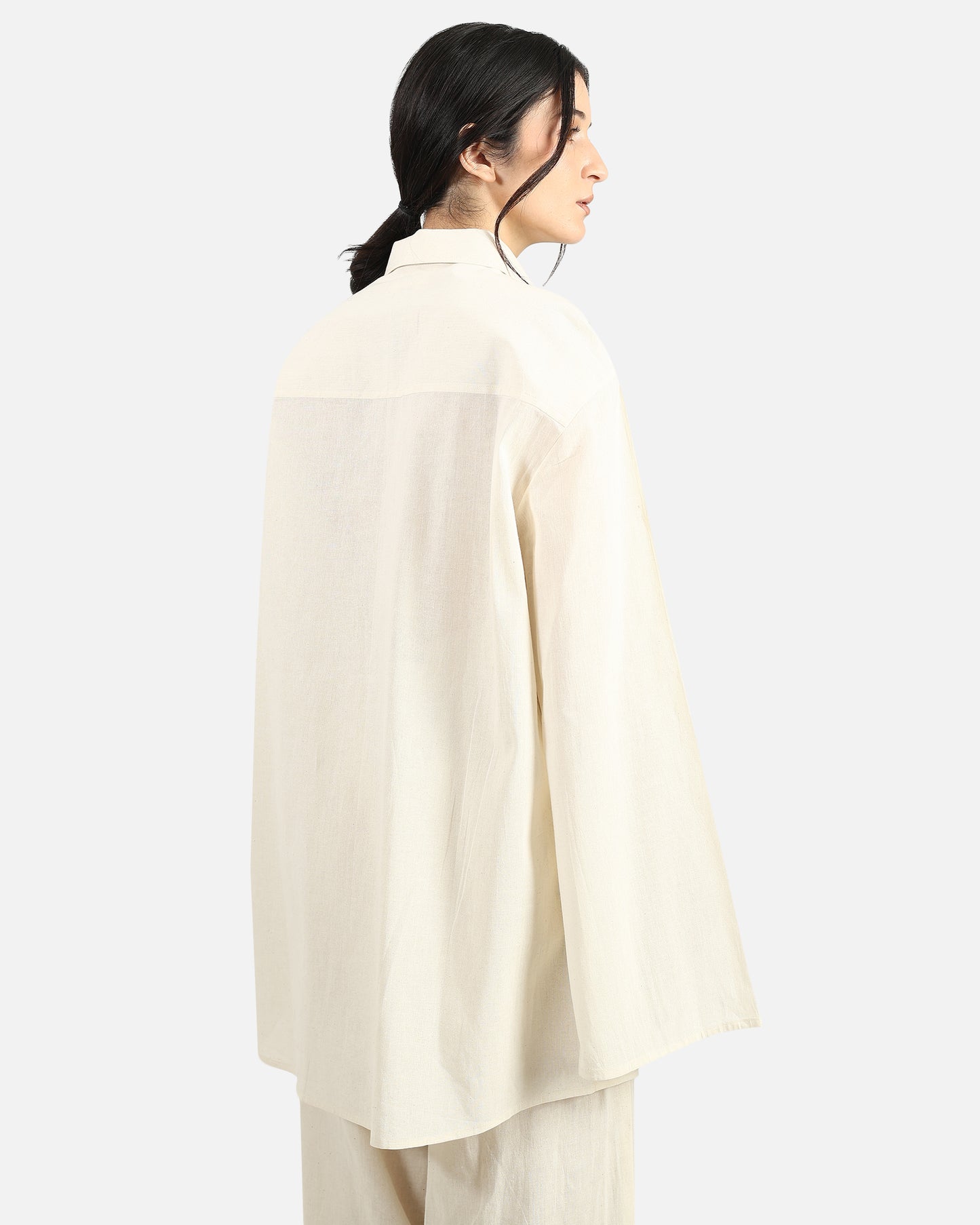 Oversized Pintucked Tunic