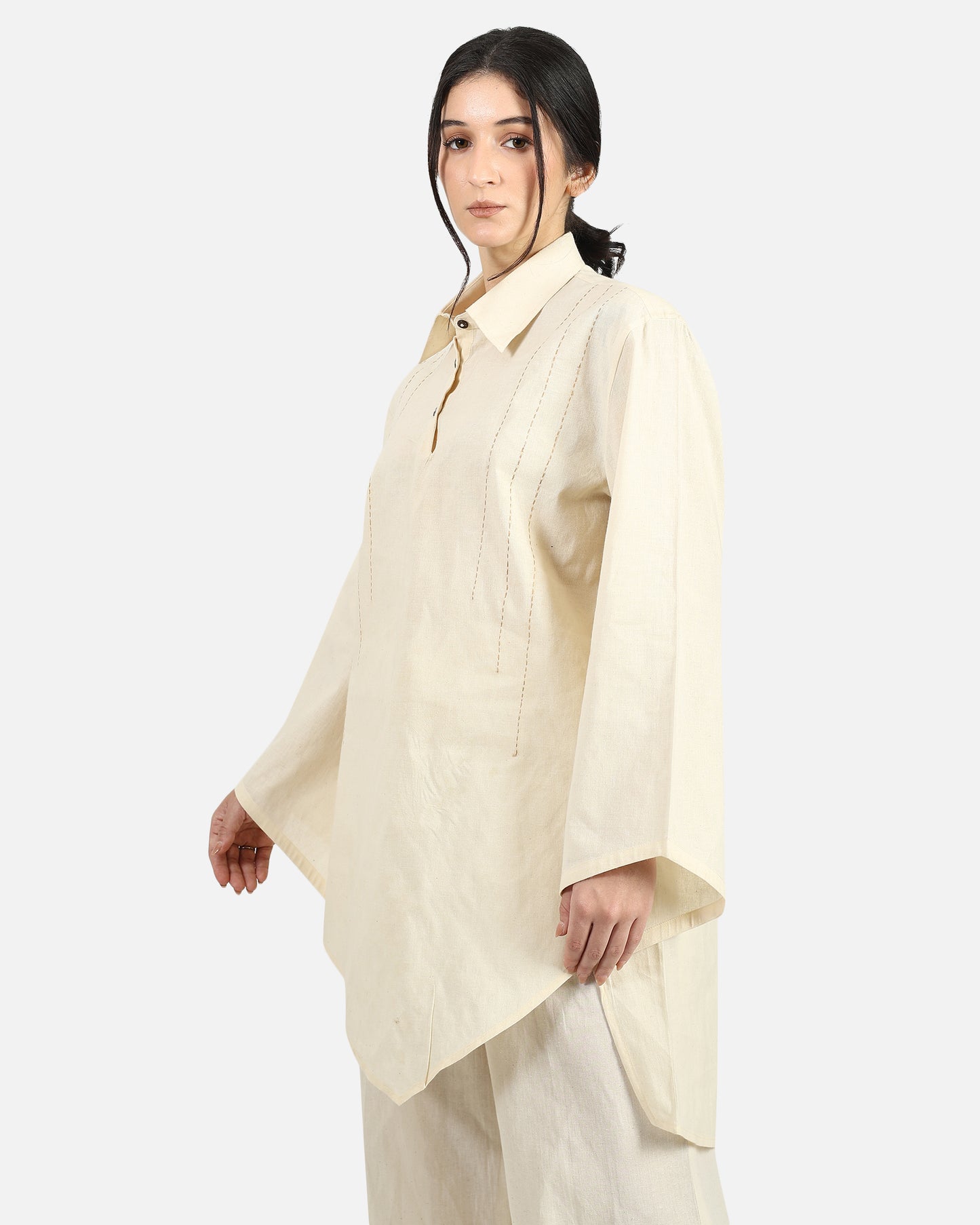 Asymmetric Flare Tunic Shirt