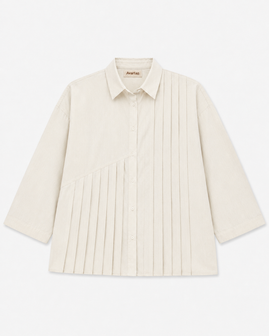 Inclined Pleat Shirt