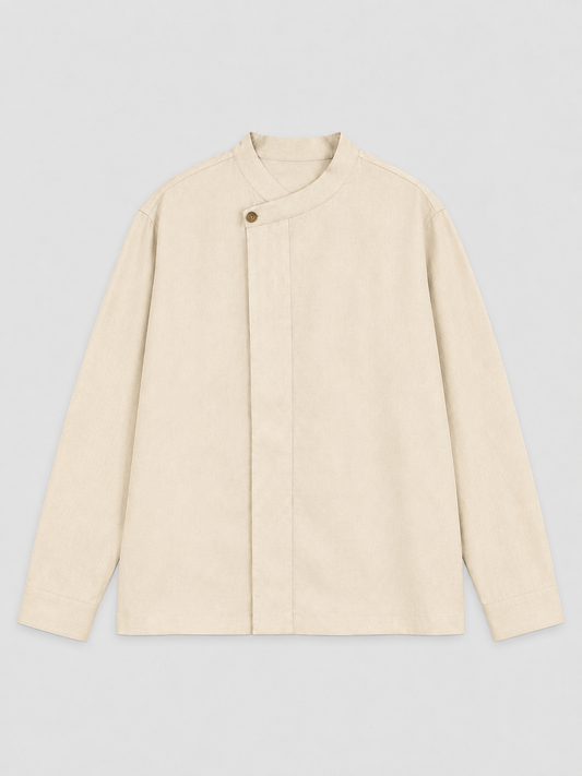 Ivory Drift Asymmetric Shirt