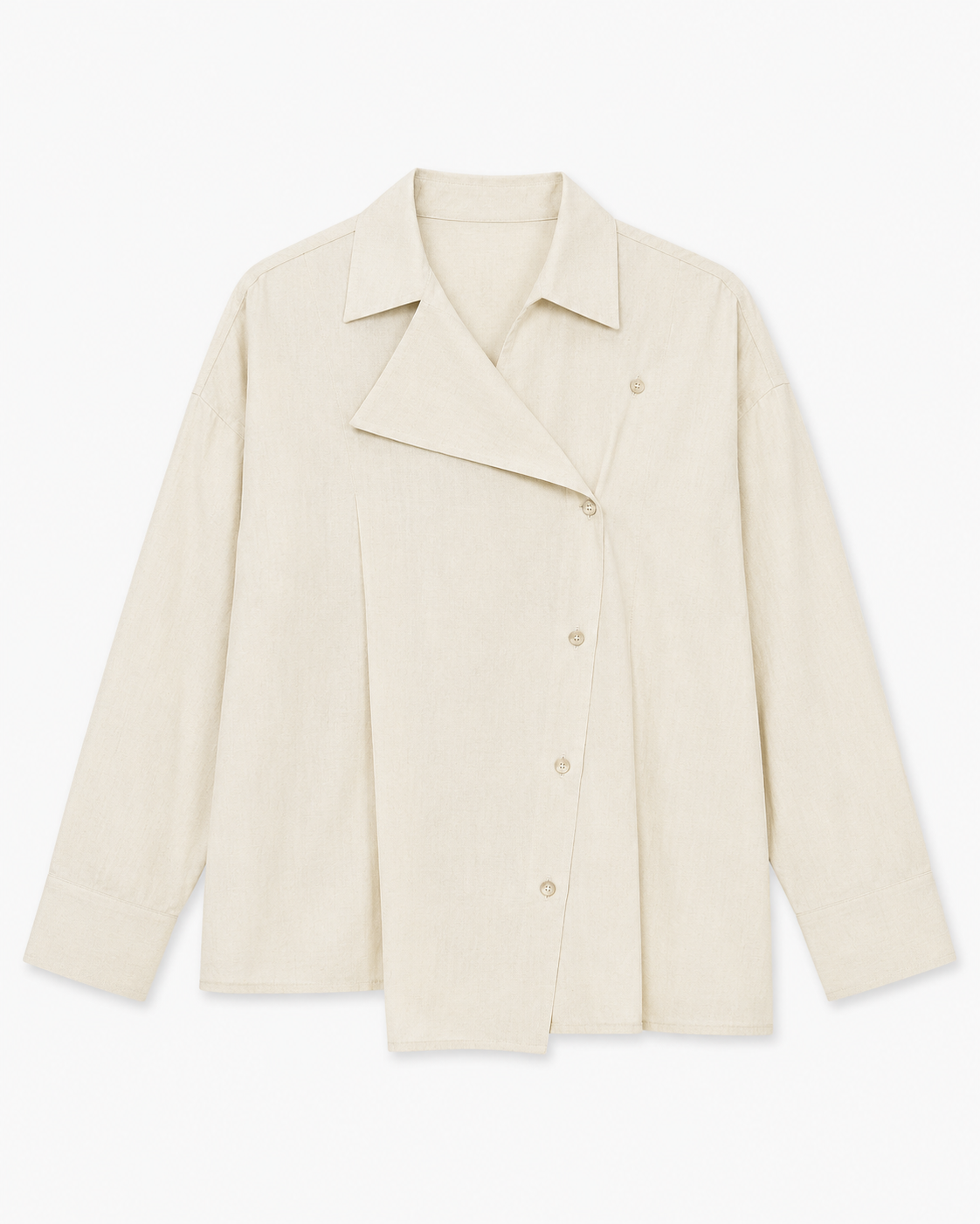 Ivory Origami Wrap Shirt