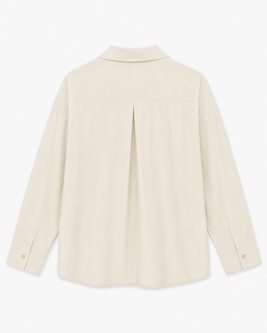 Ivory Origami Wrap Shirt