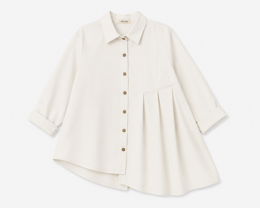 Offset Pleat Shirt