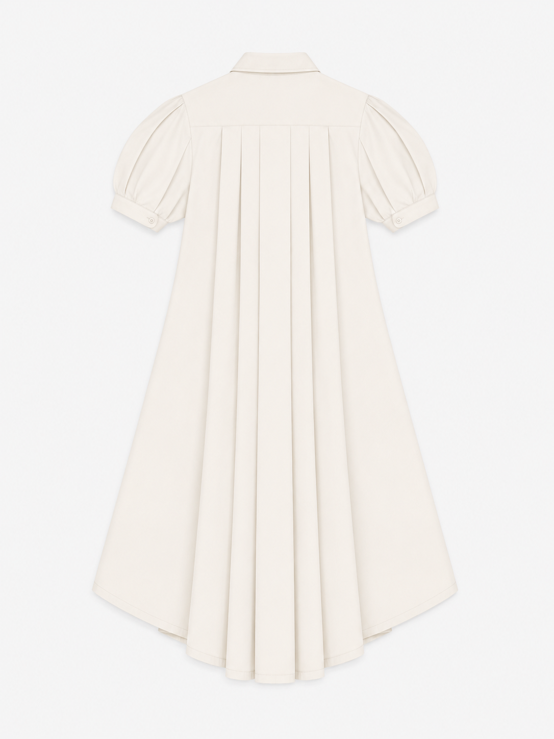Pleated Arc Shirt Dress