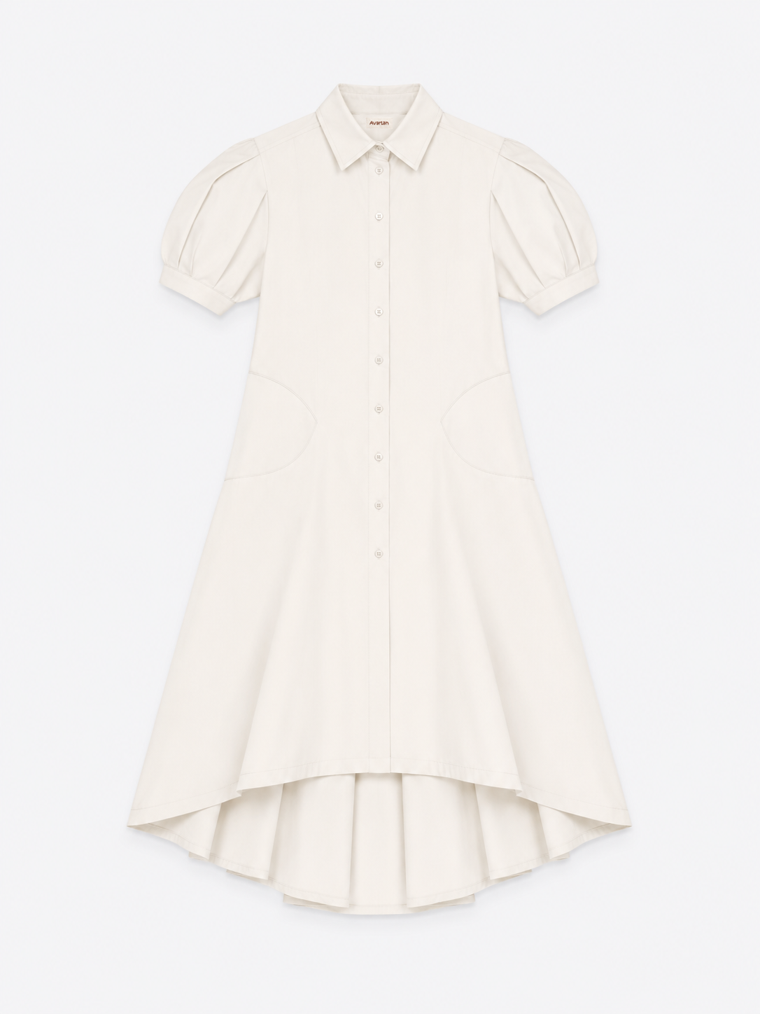 Pleated Arc Shirt Dress