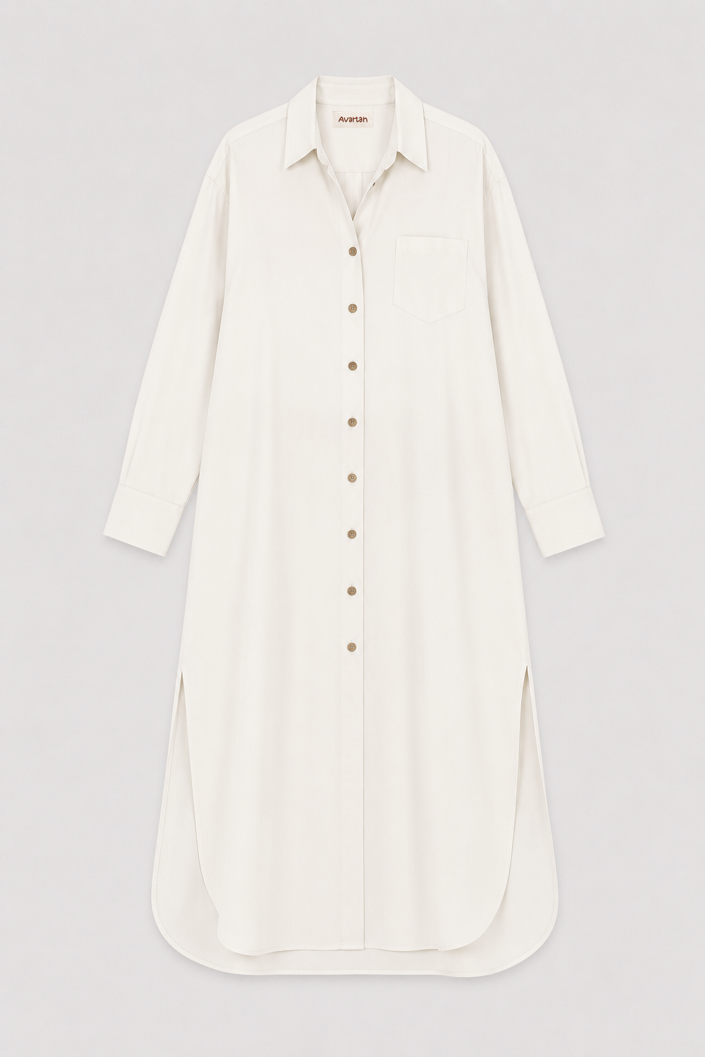 Relaxed Longline Shirt Dress
