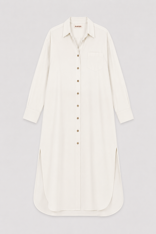Relaxed Longline Shirt Dress