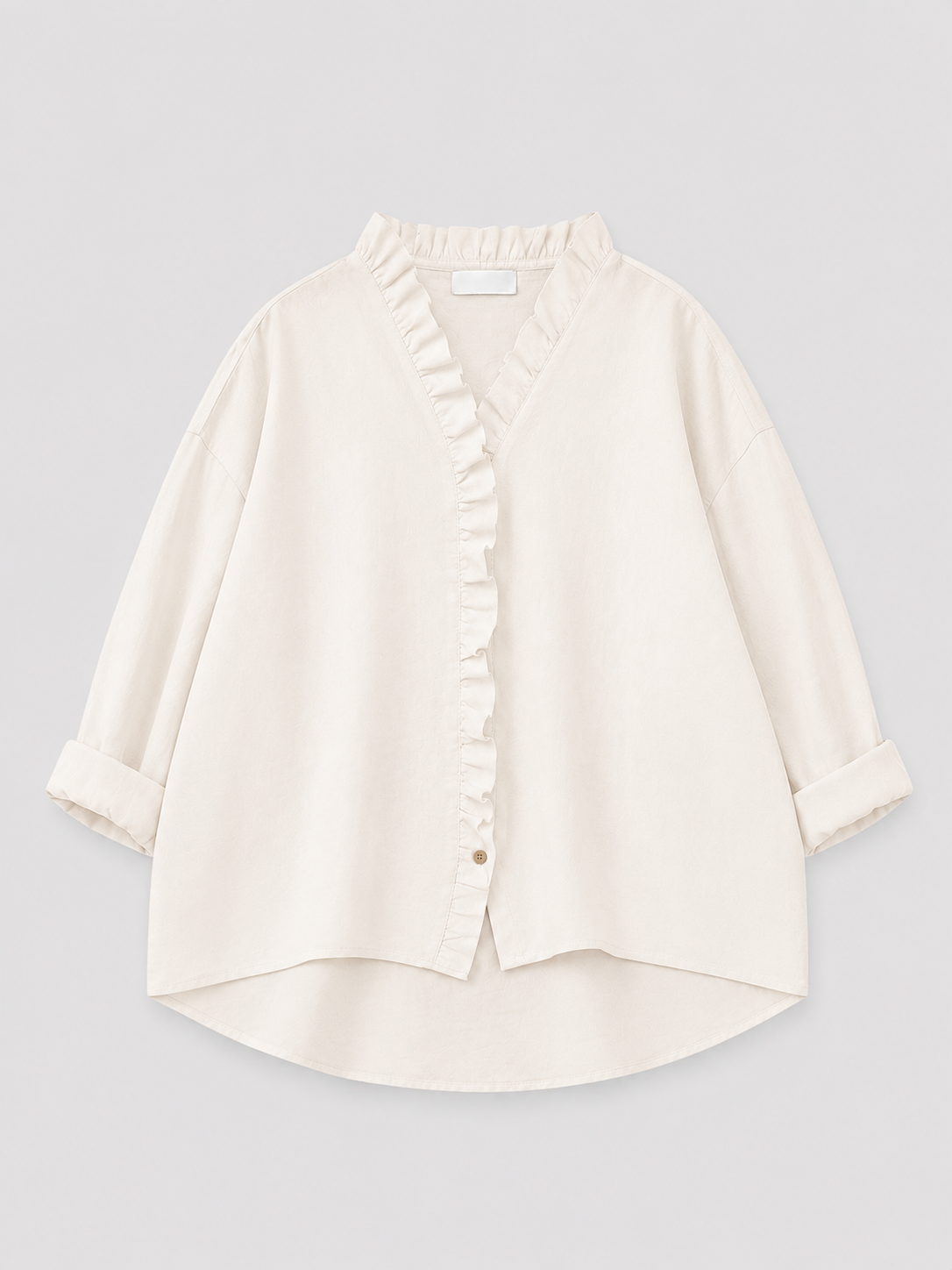 Ruffle-Trim Relaxed Shirt