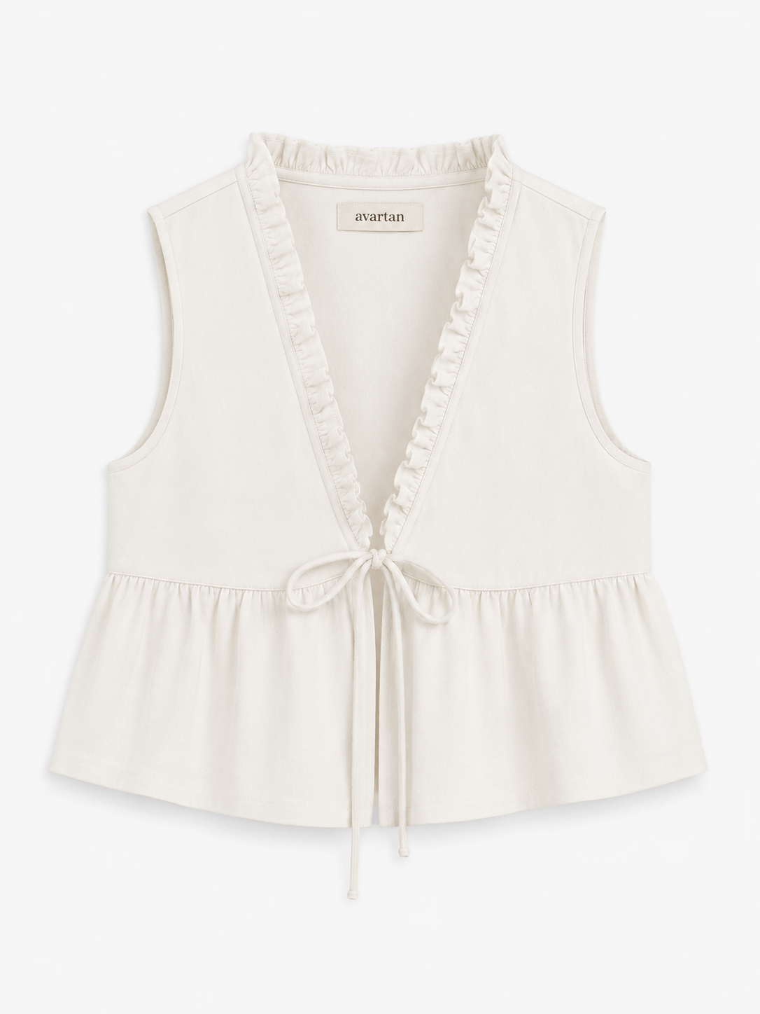 Ruffle Tie Vest