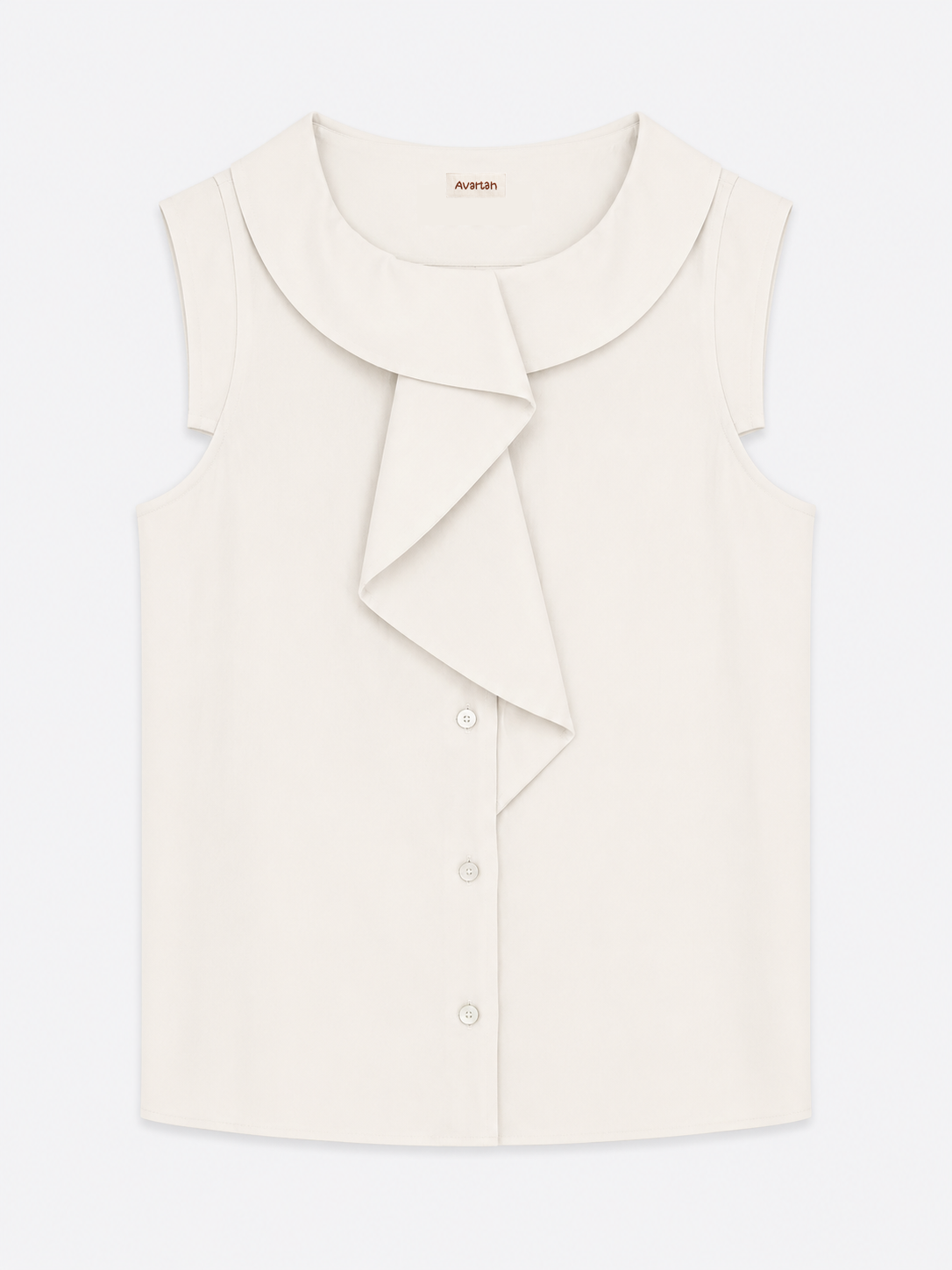 Sculpted Ruffle Collar Top