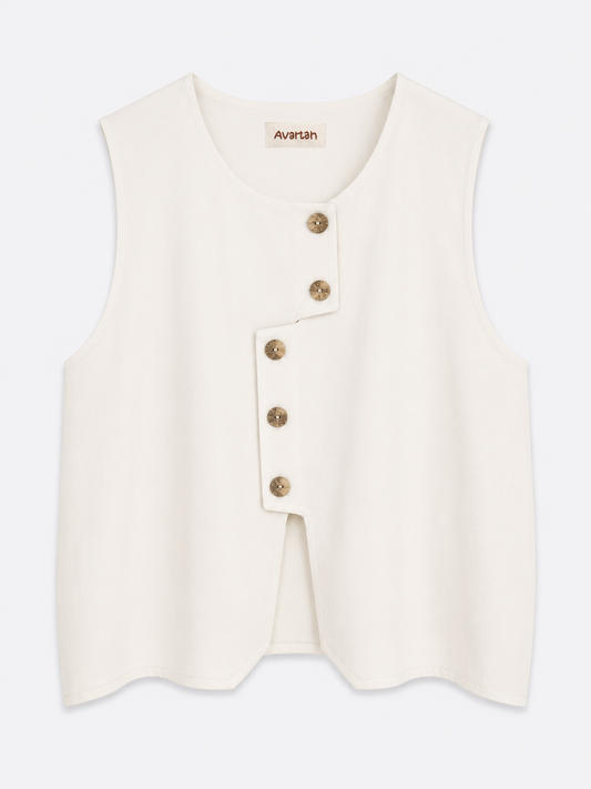 Stepped Button Vest