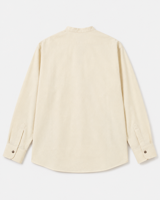 Asymmetric Overlap Cotton Shirt