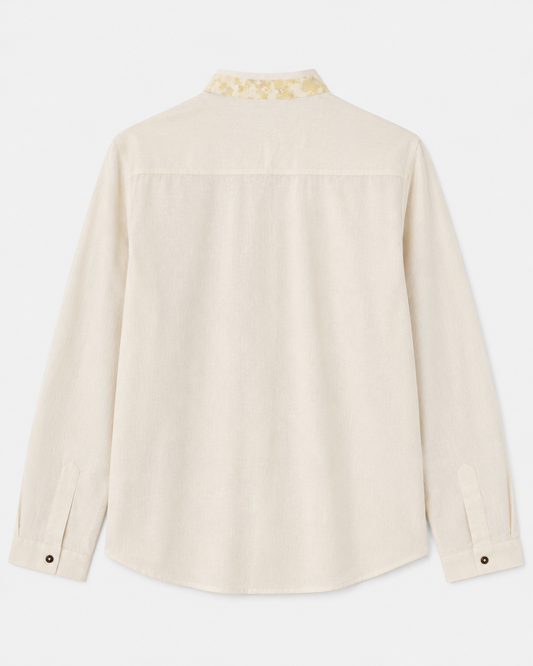 Botanical Impression Collar Shirt