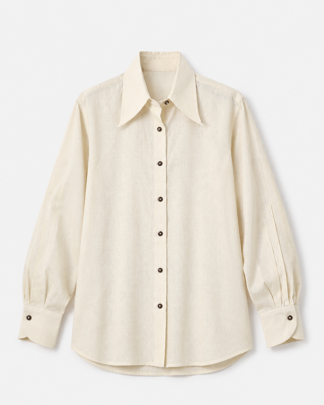 Long Collar Cotton Shirt