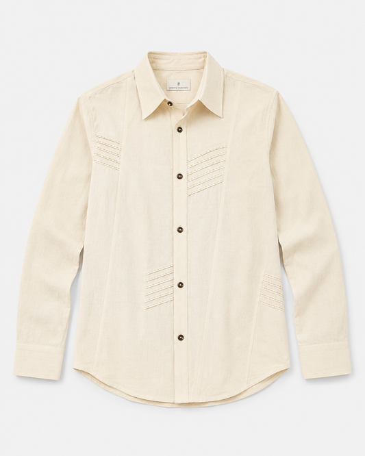 Pale Grid Cotton Shirt