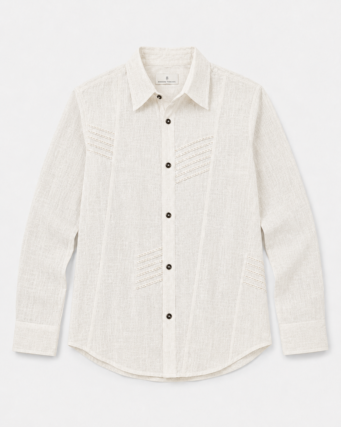 Pale Grid Linen Shirt