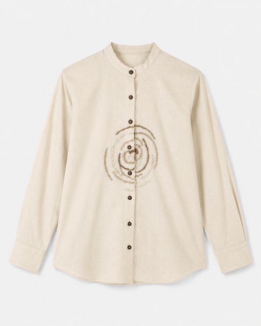 Ripple Embroidery Shirt