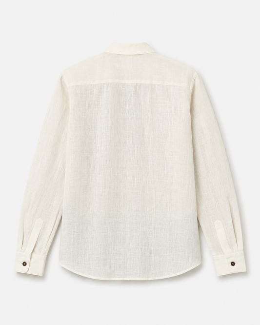 Solid Placket Linen Shirt