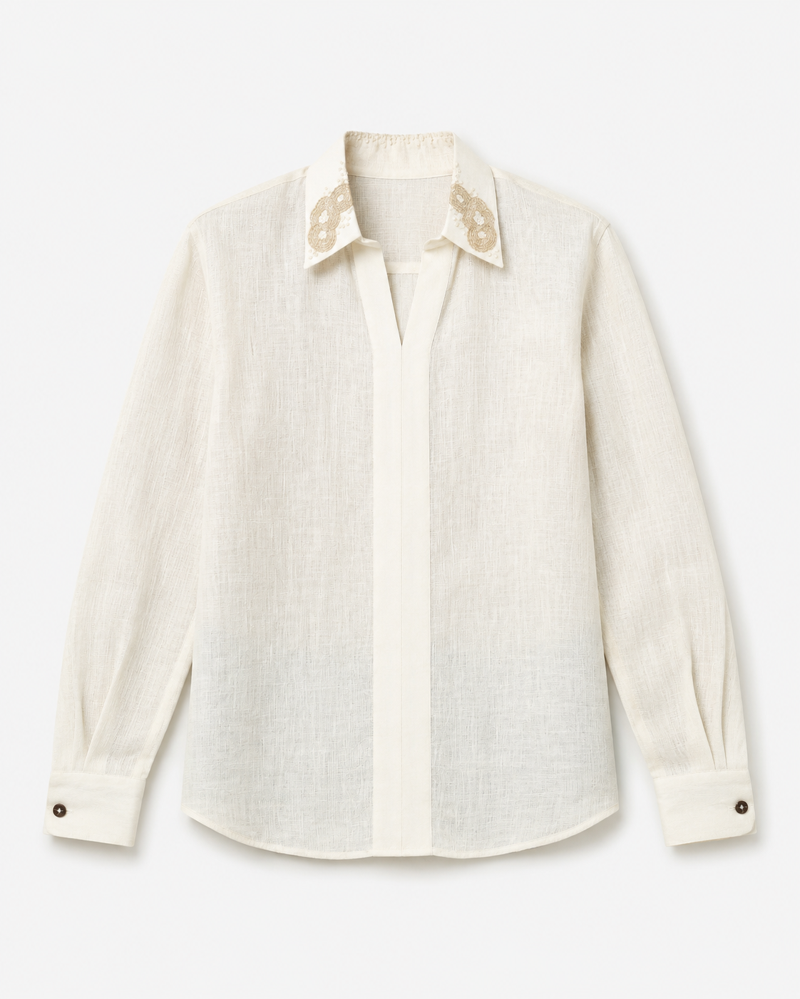 Solid Placket Linen Shirt